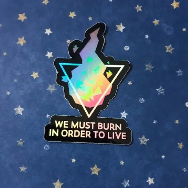 Promare Holographic Mad Burnish Sticker | Etsy