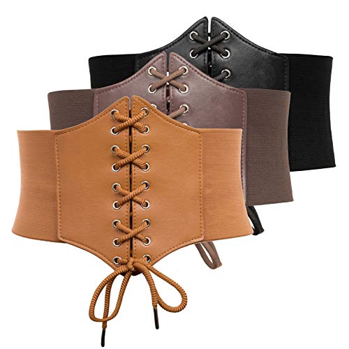GRACE KARIN Lace-up Cinch Belt Tied Corset Elastic Waist Belts