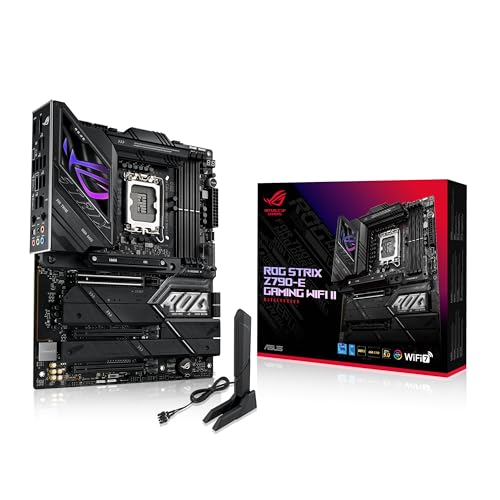 ASUS ROG Strix Z790-E Gaming WiFi II LGA 1700(Intel 14th & 13th & 12th Gen)ATX gaming motherboard(DDR5,PCIe 5.0,2.5 Gb LAN,5XM.2 slots,PCIe 5.0 x16,WiFi 7 front-panel connector with PD 3.0 up to 30W. - Z790|WiFi 7