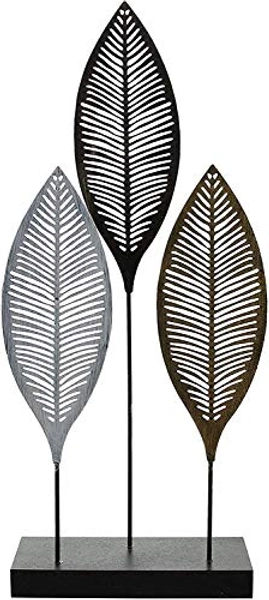 khevga Deko-Figur Deko-Objekt Blätter aus Metall, 50 cm hoch Skulptur