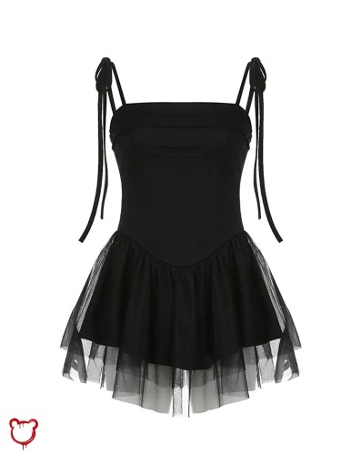 Midnight Alt Bandage Strap Dress - Black / M