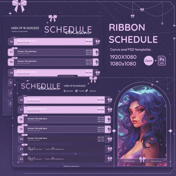 Purple Ribbon Stream Schedule