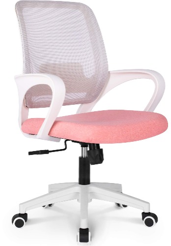 neo chair Office Chair Ergonomic Desk Chair Mesh Computer Chair Lumbar Support Modern Executive Adjustable Rolling Swivel Chair Comfortable Mid Black Task Home Office Chair, Pastel Pink - Pastel Pink