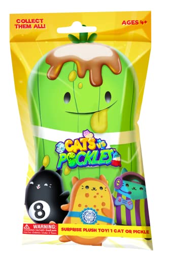 Cats vs Pickles - Mystery Bags - Gold Wave - 1pk - 4" Bean Filled Plushies! Great for Stocking Stuffers, Advent Calendars for Kids, Boys, & Girls. - 1 pk - Gold Wave