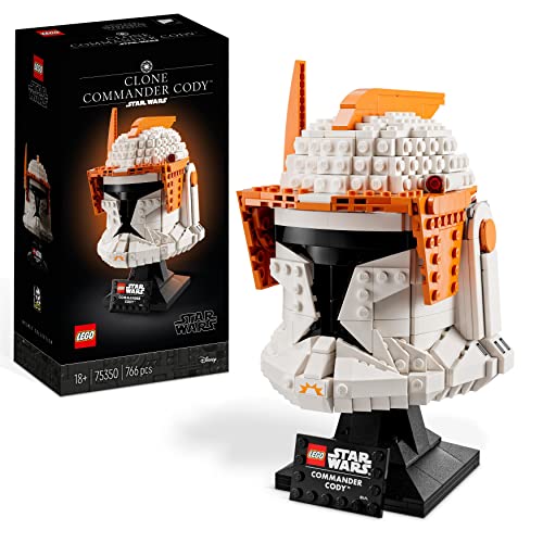 LEGO Star Wars Clone Commander Cody Helmet Collectible Set for Adults, The Clone Wars Memorabilia, Collection Gift Idea, Decor Display Model 75350 - Single