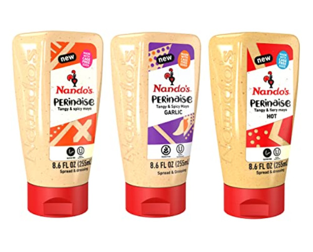 Nando's PERinaise Spicy Mayo Variety Pack - Original PERinaise, Garlic PERinaise, Hot PERinaise - Flavored Spread and Dressing - 8.5 fl oz - Pack of 3 - Garlic