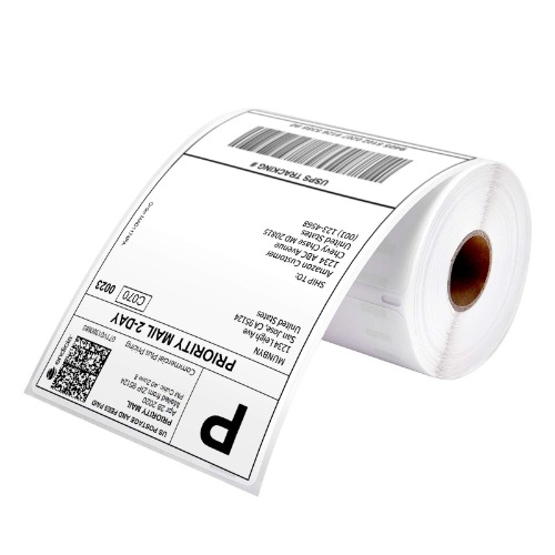 MUNBYN 4"x6" Direct Thermal Shipping Label Compatible with DYMO LabelWriter 4XL 1744907,1755120, Perforated Postage Label Paper for MUNBYN, DYMO, Rollo, Zebra, Permanent Adhesive, 220 Labels/Roll - 220 Labels/Roll