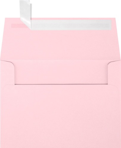 LUXPaper A6 Invitation Envelopes for 4 5/8 x 6 1/4 Cards in 80 lb. Candy Pink, Printable Envelopes for Invitations, with Peel and Press Seal, 50 Pack, Envelope Size 4 3/4 x 6 1/2 (Pink) - 