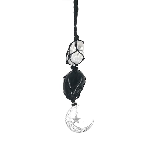 Obsidian Crystal Car Charm for Rear View Mirror