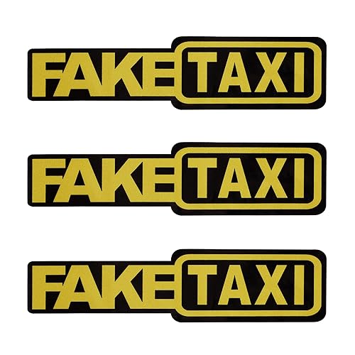 3pcs Fake Taxi Reflective Stickers