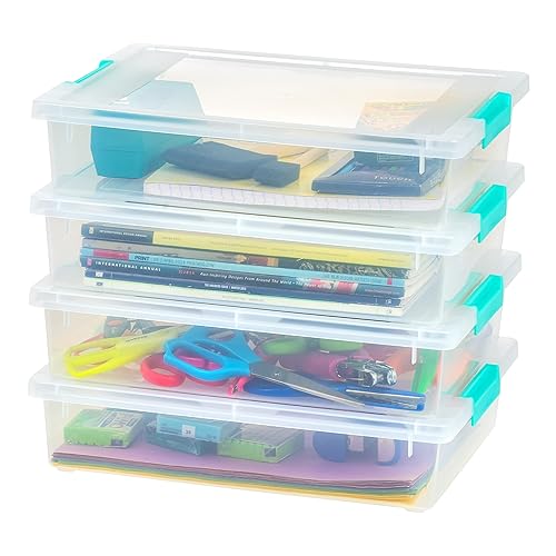 Plastic Storage Bins Containers with Lids Craft Storage