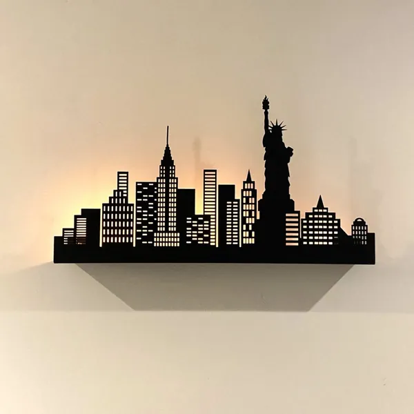 Never Sleeps Candle Holder - Metal Wall Art