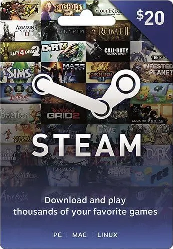 $20 Steam Gift Card