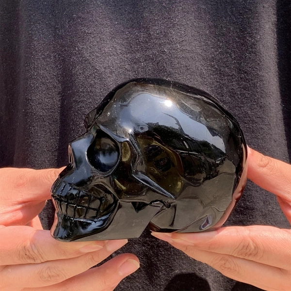4“ Natural obsidian skull,Quartz Crystal skull,Large skull,Mineral specimen,rock,Reiki healing,Crystal chakras,Crystal Gifts 1PC