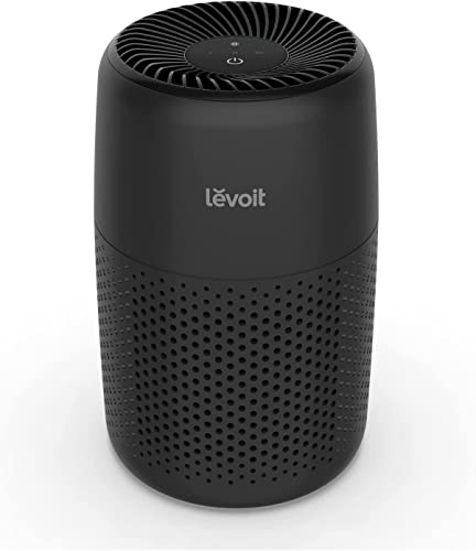 LEVOIT Air Purifiers For Bedroom Home, HEPA Filter Cleaner With Fragrance Sponge For Better Sleep, Filters Smoke, Allergies, Pet Dander, Odor, Dust, Office, Desktop, Portable, Core Mini, Black - Core Mini Dark Black