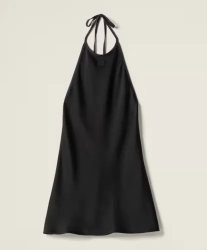 Black Satin Dress | Miu Miu