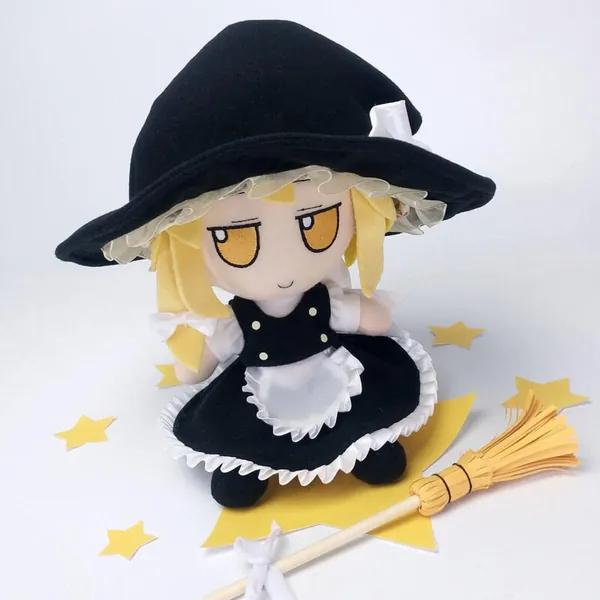 Touhou Project fumo Plush Toys, Anime Cosplay Kirisame Marisa Plushie Doll, Soft Stuffed Toys Pillow, Kid Gifts,20cm - 