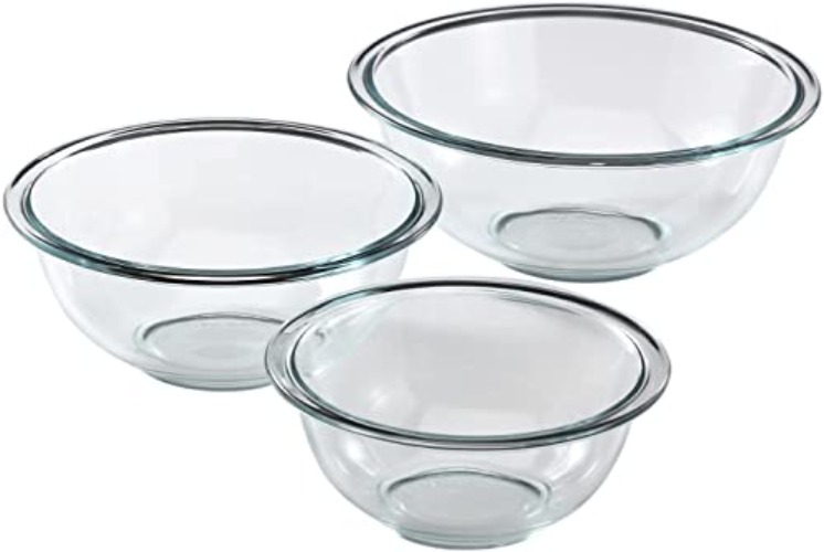 Pyrex Prepware 3-Piece Glass Mixing Bowl Set - Clear