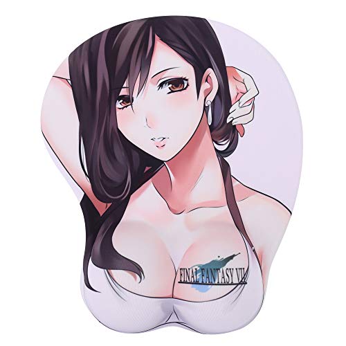 BOO ACE Final Fantasy VII 7 Tifa Anime Mouse Pads Boob Oppai Gaming 3D Mousepads 2Way Skin (Tifa 4)
