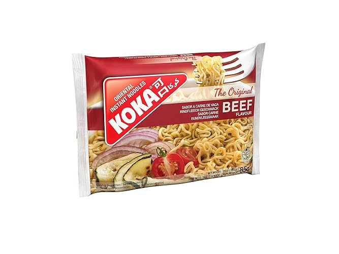 Koka Noodles Original Beef Flavour Oriental Style Instant Noodles 30 Packets of 85 g - Beef - 2.55 kg (Pack of 1)