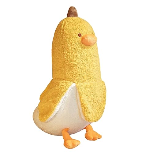 Napacoh Banana Duck Plush Toy, Animal Plush Toy Stereoscopic Adorkable Birthday Gift Cartoon Banana Duck Sleeping Pillow for Girls (70cm/27.56", Yellow) - 70cm/27.56" - Yellow