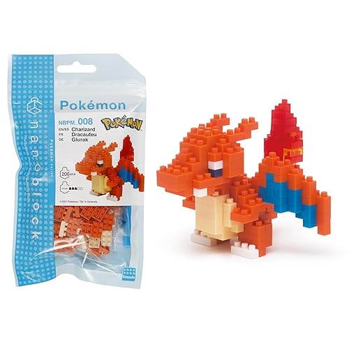 nanoblock NBPM008 Pokemon Charizard, Colourful, Bandai - glurak
