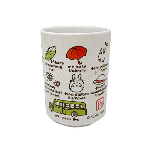 Studio Ghibli via Bluefin Benelic My Neighbor Totoro "Totoro and Friends" Japanese Teacup - Official Studio Ghibli Merchandise, White (BNL18304) - Totoro and Friends Teacup