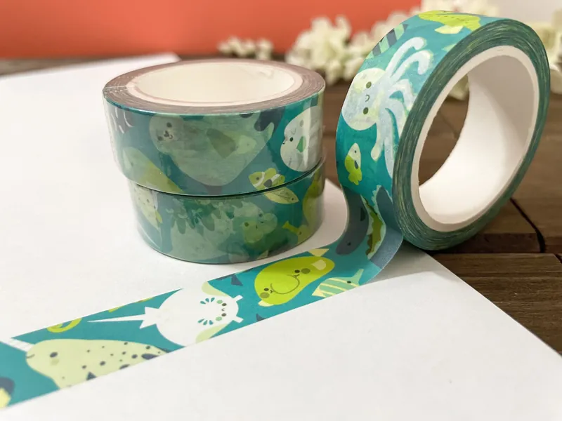 Underwater Washi Tape | Ocean Washi Tape | Sea Washi Tape | Sea Creatures Washi Tape | Ocean Creatures Washi Tape | Ocean Scrapbooking