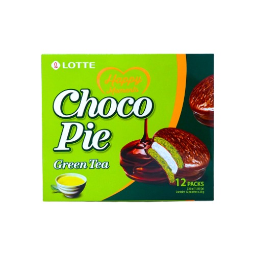 LOTTE Choco Pie Green Tea Flavor 12Bags (Korea)