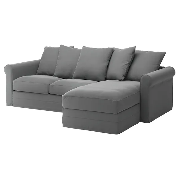 HÄRLANDA Sofa - with chaise/Ljungen medium gray
