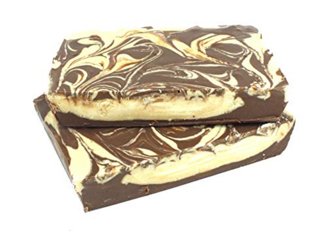 Luxury Peanut Butter Chocolate Fudge Gift Box by 'Oooh!..FUDGE' 560g Gift Box of Creamy Buttery Decadent Fudge - 4 x 140g large bars of 1 flavour- Christmas Gifts - Creamy Peanut Butter Choc Fudge