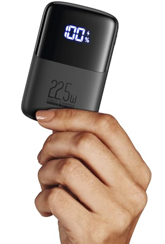 INIU Power Bank, Smallest 22.5W 10000mAh Portable Charger, USB C in&out Fast Charging 3-Output Mini Battery Pack Charger with Phone Holder for iPhone 16 15 14 13 12 Samsung S23 S22 Google AirPods iPad - Black