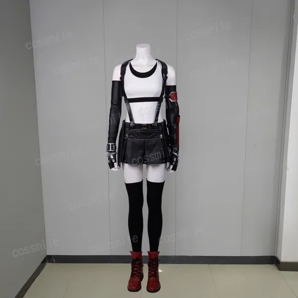 Final Fantasy 7 Remake Tifa Kostüm Damen Cosplay Halloween Outfit Individuell für Erwachsene
