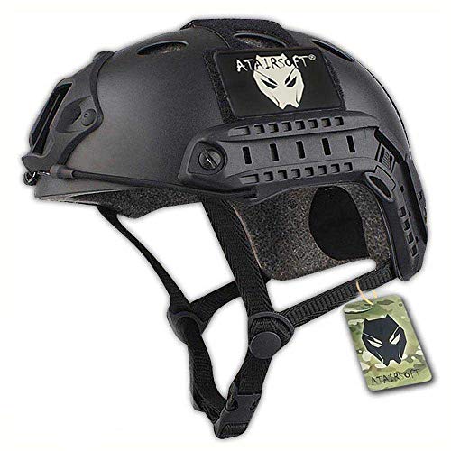 ATAIRSOFT Armee Militär Stil SWAT Kampf PJ Fast Helm für CQB Airsoft Paintball Schießen - BK
