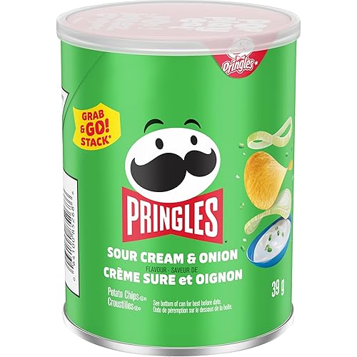 Pringles Sour Cream and Onion 39 gram (Pack of 12) - Sour Cream & Onion Flavour