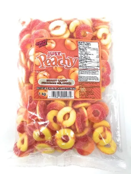 Gummy Zone Just Peachy Gummy Candy - 1 KG Bag