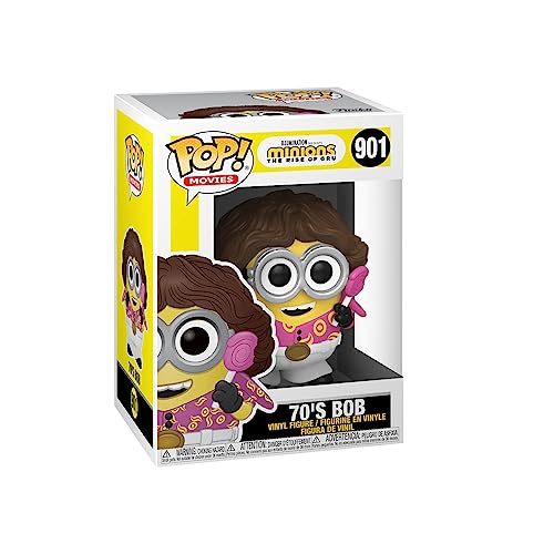 Funko Pop! Movies: Minions: The Rise of Gru - 70's Bob, Multicolor, 3.75 inches