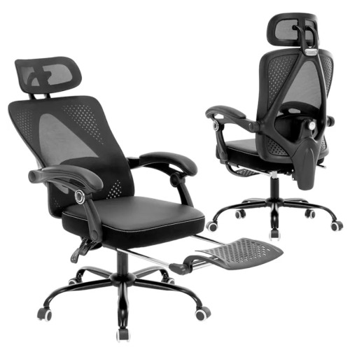 Ergo Reclining Mesh Chair with Headrest and Footrest