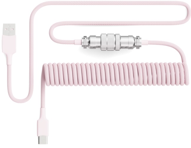 Aviator Coiled USB C Cable | pink