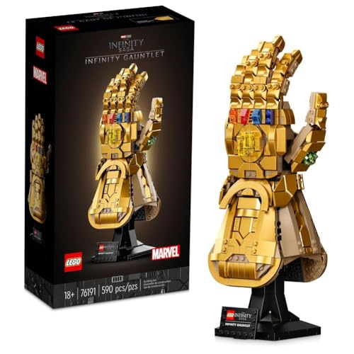 LEGO Marvel Infinity Gauntlet Set 76191 Collectible Thanos Glove with Infinity Stones, Building Set, Avengers Gift Idea for Adults and Teens, Model Kits for Decoration and Display - Multicolor