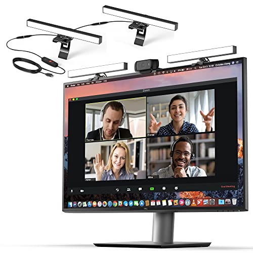 HumanCentric Video Conference Lighting - Webcam Light for Streaming, LED Monitor and Laptop Light for Video Conferencing, Zoom Lighting for Computer, Replaces Ring Light for Zoom Meetings, Double Kit - 2 Pack