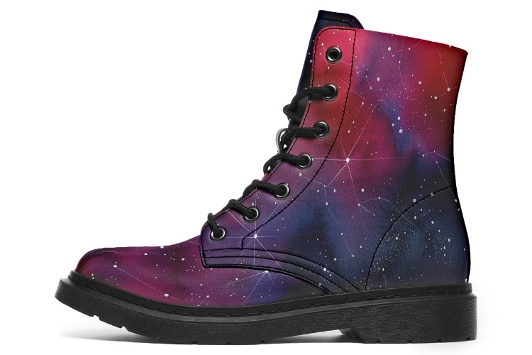 Night Boots - Vegan Leather Doc-Style Boots with Durable Stitched on Soles | Women's Boots / Black Sole / US 9.5 / EU41