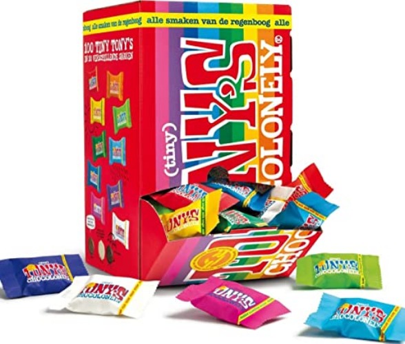 Tony's Chocolonely - Tiny Tony's Mix - 900 Gramm - Mini Schokolade - Belgium Fairtrade Chocolate - Schokolade Mix - 100 Stück (1er Pack)