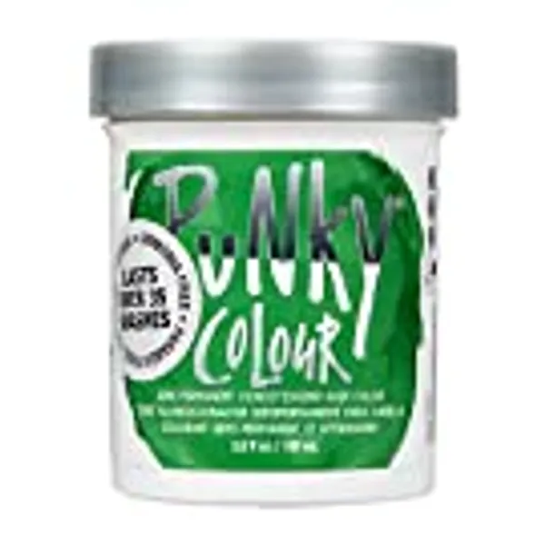 Punky Apple Green Semi Permanent Conditioning Hair Color, Non-Damaging Hair Dye, Vegan, PPD and Paraben Free, Transforms to Vibrant Hair Color, Easy To Use and Apply Hair Tint, lasts up to 35 washes, 3.5oz