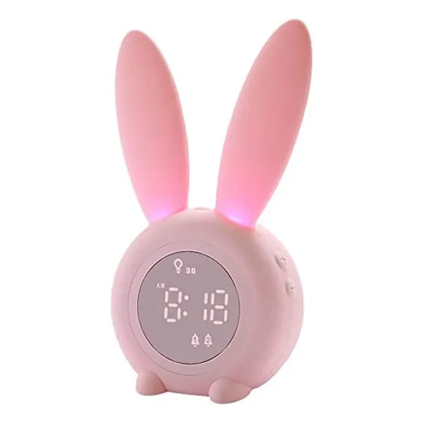 
                            Kids Alarm Clock for Kids, Children's Alarm Clocks for Girls Boys Bedroom, Night Light for Kids, 5 Ringtones, Touch Control and Snoozing Rechargeable Kid Alarm Clocks
                        