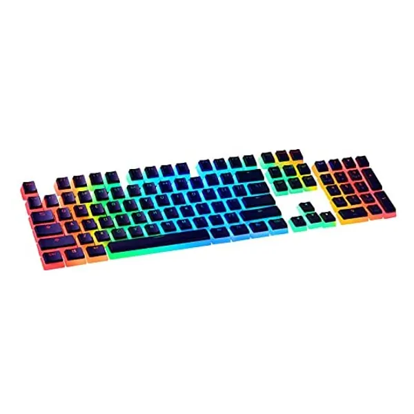 
                            Havit Keycaps 60 87 104 Double Shot Backlit PBT Pudding Keycap Set with Puller for DIY Cherry MX RGB Mechanical Keyboard (Black)
                        