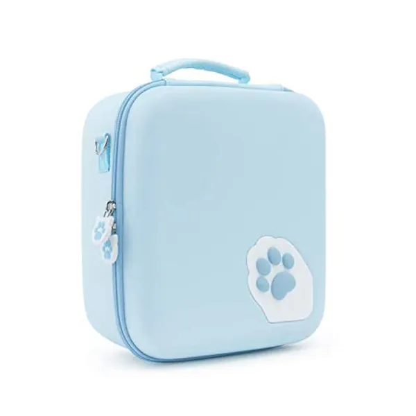 
                            GeekShare Blue Cat Paw Case Compatible with Nintendo Switch, Protective Travel System Case with 18 Game-Card Slots for Switch Console, Pro Controller, Dock and Accessories
                        