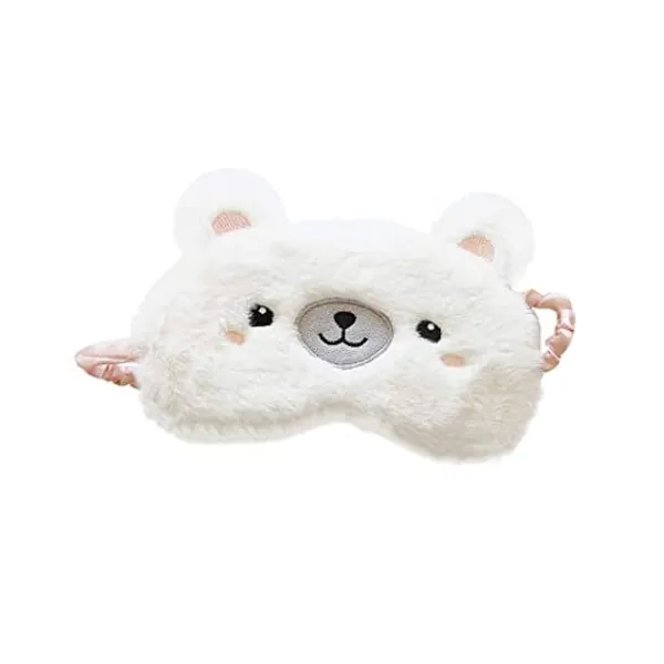 
                            Monai Cute 3D Sleep Mask Plush Animal Sleeping Home Eye Cover for Women Girls Kids (POLARBEAR)
                        