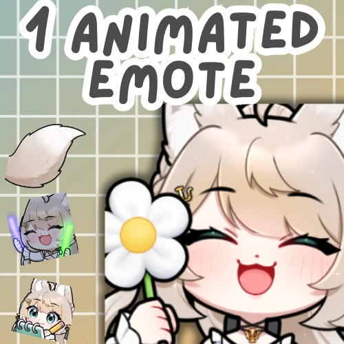 1 Animated Emote for Twitch + Discord 𓆩 ♡ 𓆪