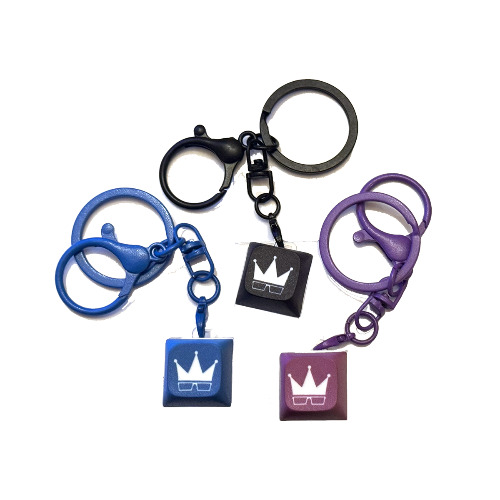 KEYCAP CLICKY KEYCHAIN | WHITE CROWN | Blue